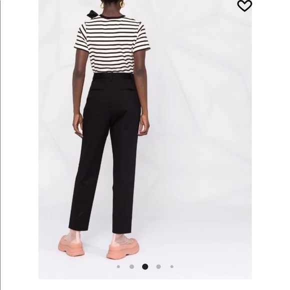 Red Valentino Black Hi-waist side zip and crop ankle zip pants - Picture 3 of 9